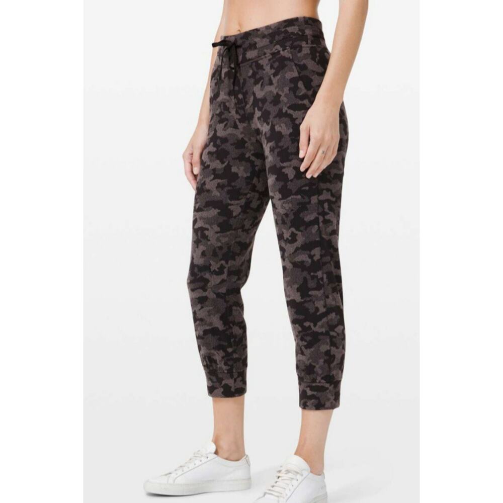 Lululemon Ready To Rulu Crop Jogger Pants Womens Size 6 Black Gray Athleisure
